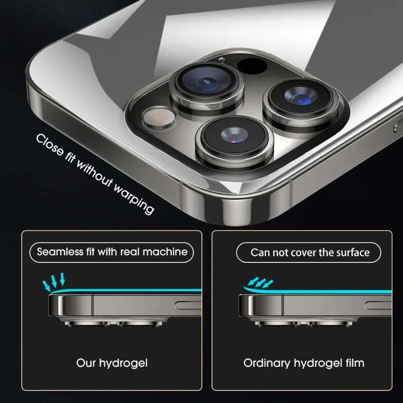 Protector de pantalla de película trasera transparente para IPhone 15 Plus 15 Pro Max, cubierta completa, Protección corporal, borde Protector