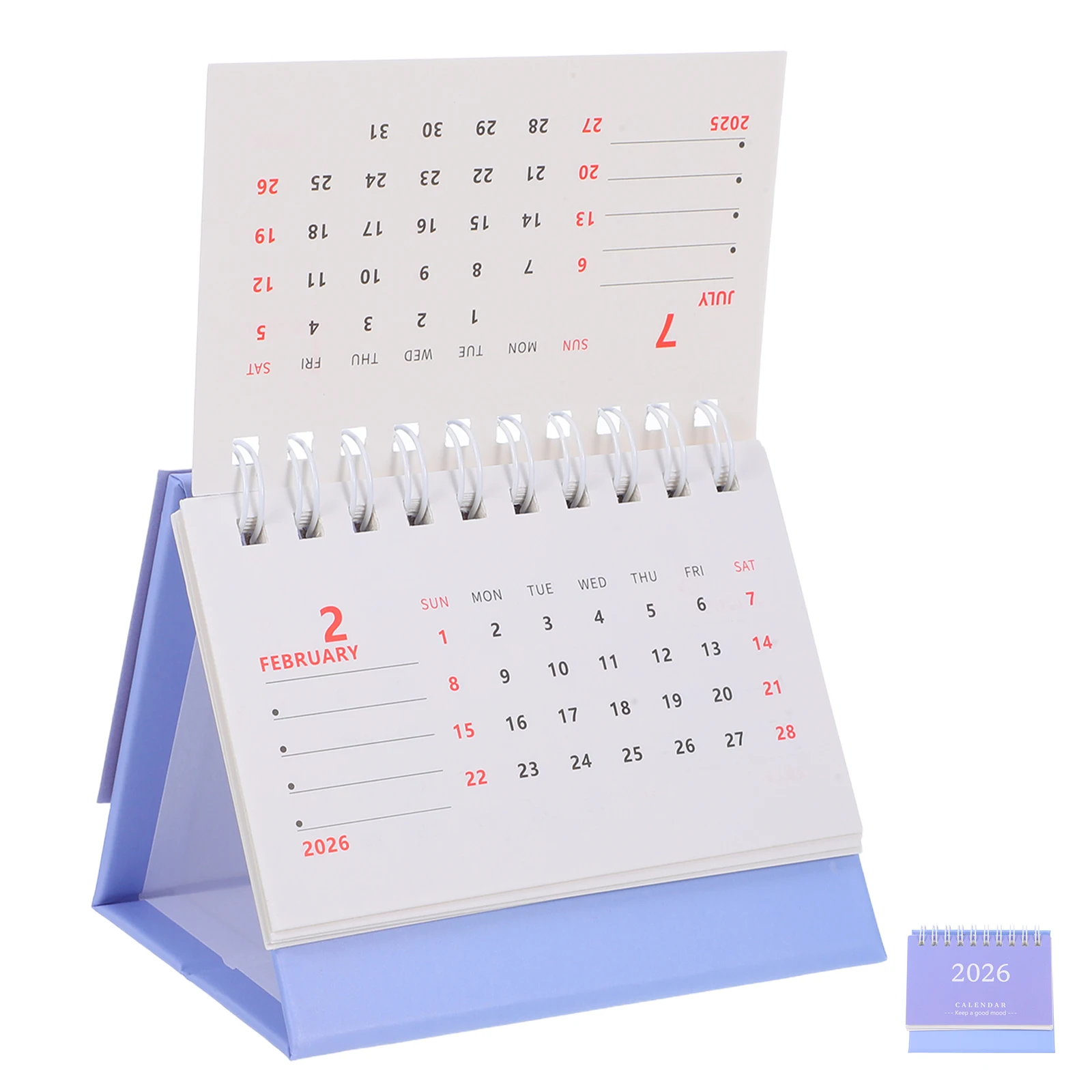 

2026 Mini Desktop Calendar Standing Flip Table Calendar For Home Office School Paper Monthly Planner Small Decorative