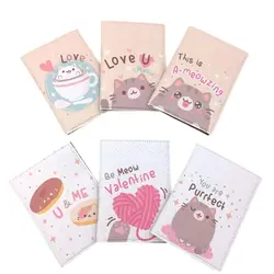 Cartoon Cat Passport Holder Multi-function Multicolor Passport Cover Light-weight Rectangle Travel Document Bag Travel Outdoor