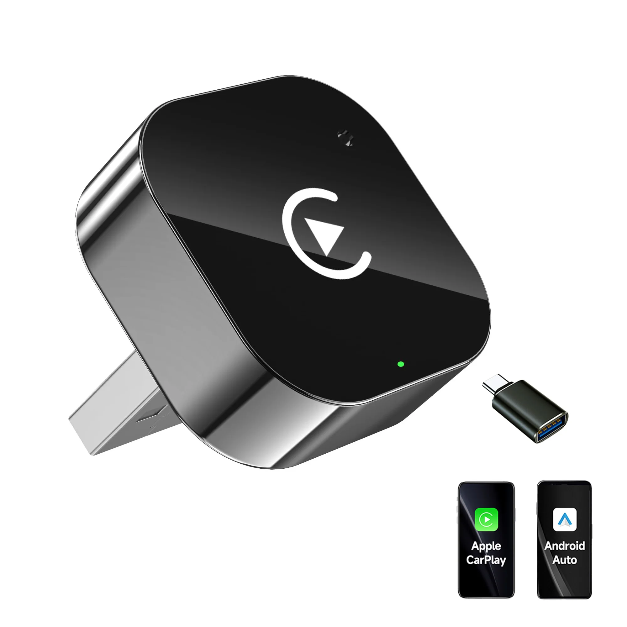 Wireless Carplay Adapter Plug and Play Wired to Wireless Carplay Dongle for iPhone iOS Auto Car Navigation