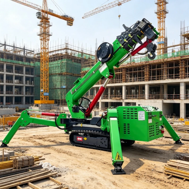 Customized Spider Crane 1.2 3 5 8 12 14Ton CE Marked Crawler Hoist Hydraulic Telescopic Diesel Track Spider Crane