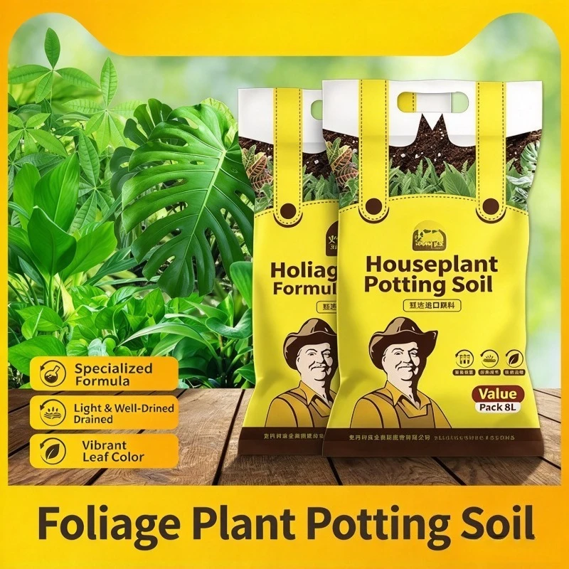 10L Foliage Plant Special Nutrient Soil Indoor Potted Plants General Purpose Green Plant Bonsai Potting Mix Garden Supplies