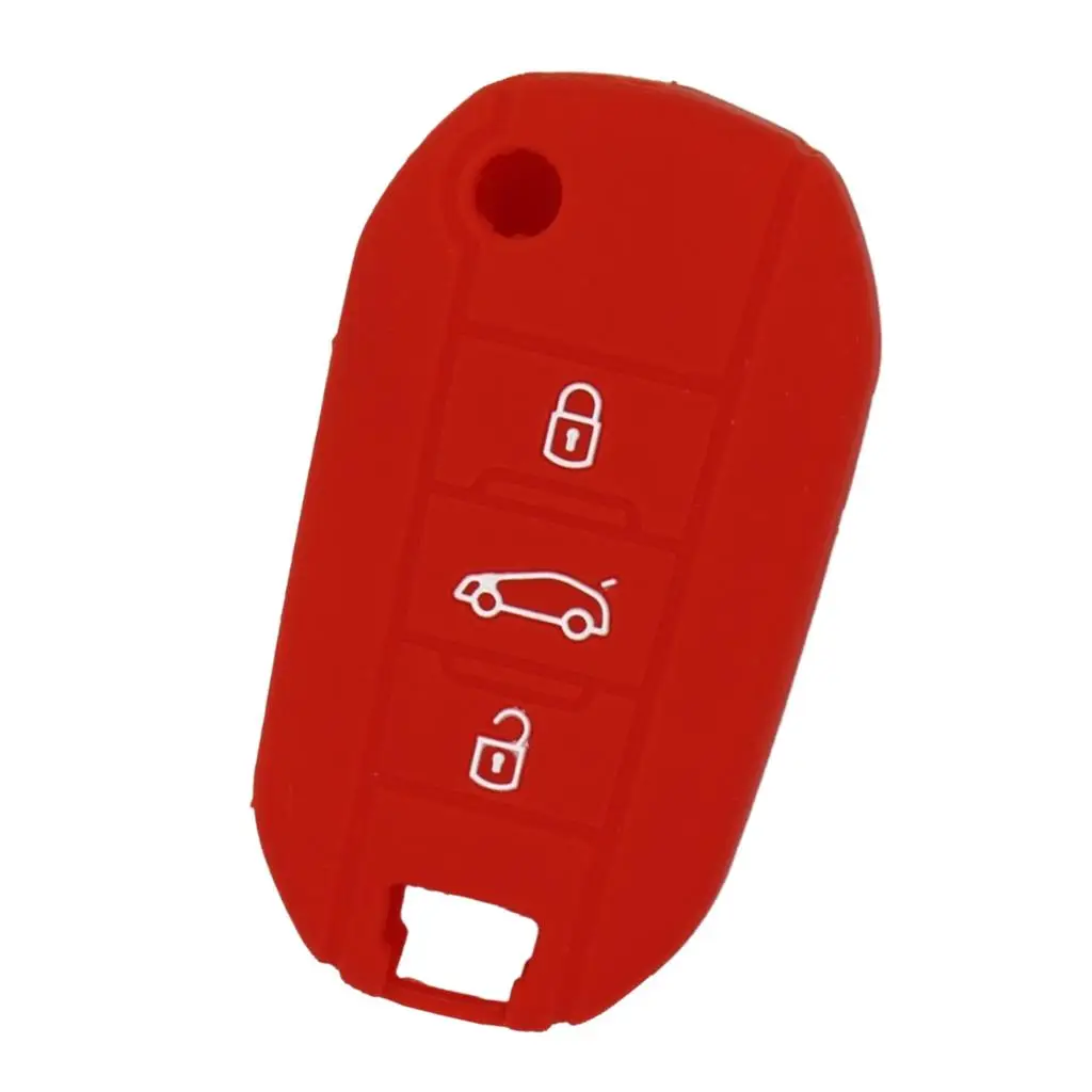 3 Buttons Silicone Car Holder Entry Folding Shell Remote Protective Case