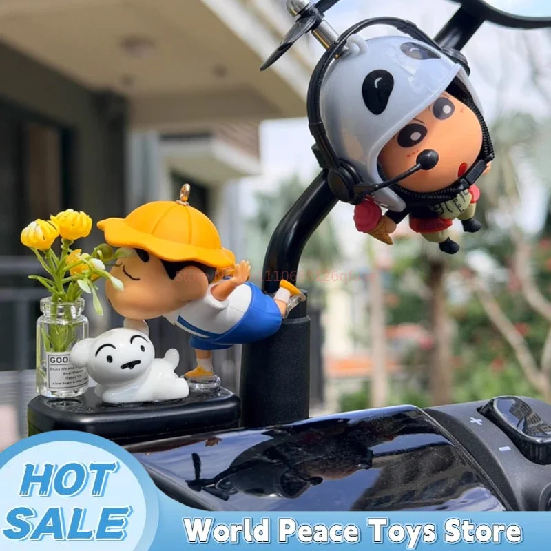 Crayon Shin-Chan Car Dashboard Ornaments Auto Interior Window Console Decor Figurines Desktop Decoration Mini Figure Model Gifts view 5