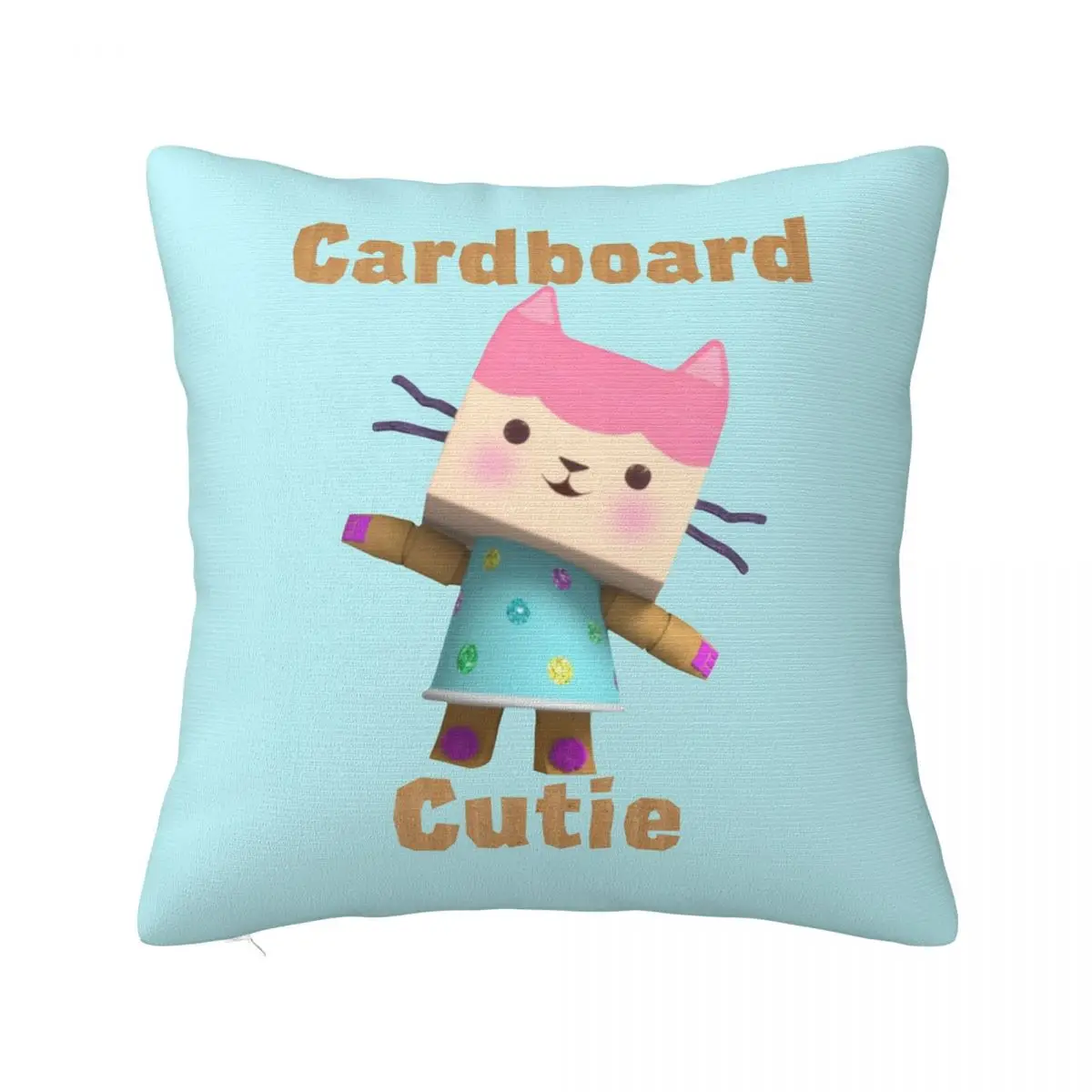 Gabbys Dollhouse Baby Box Cardboard Cutie Square Pillowcase Pillow Cover Cushion Zip Decorative Throw Pillow for Home Sofa