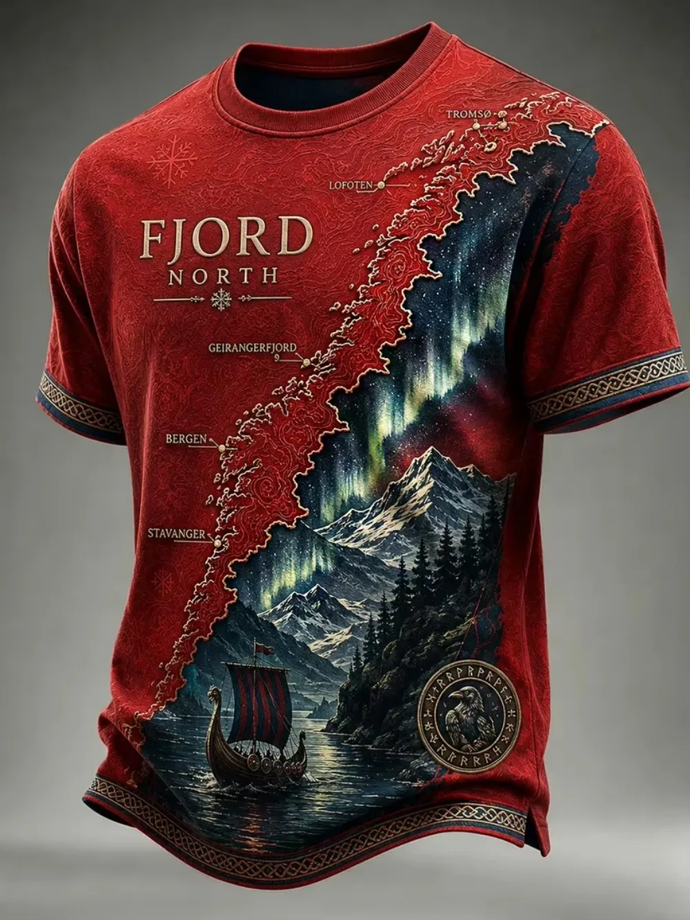 The Norse Mythology Dragon 3D Printed Casual Street Breath Outdoor Fitness Men Plus-sizeT-shirt Large Size parent-child Clothing