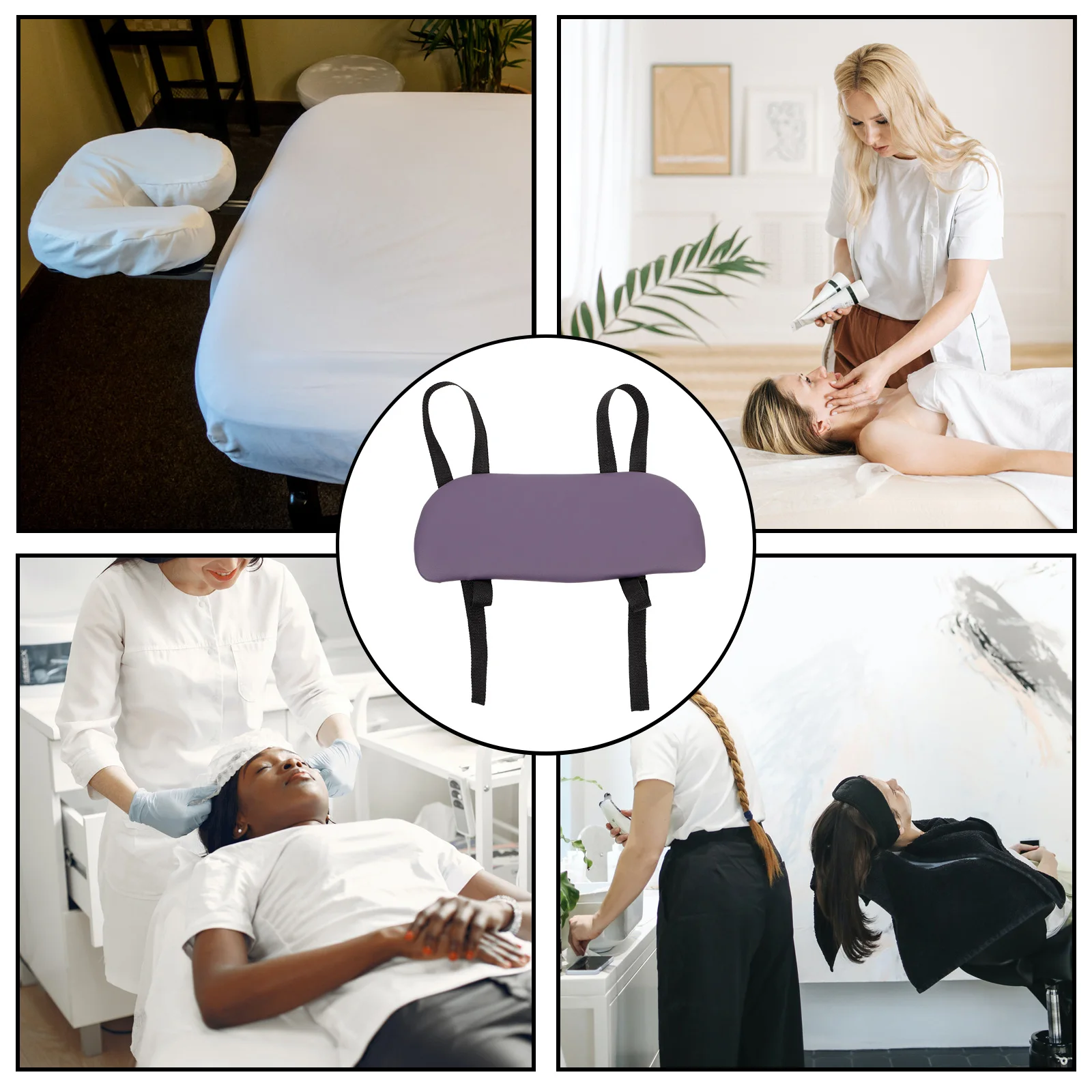 

Hand Pallet Handrail Bracket Purple Foldable Beauty Bed Massage Accessories Armrest Pillow ergonomic design comfortable durable