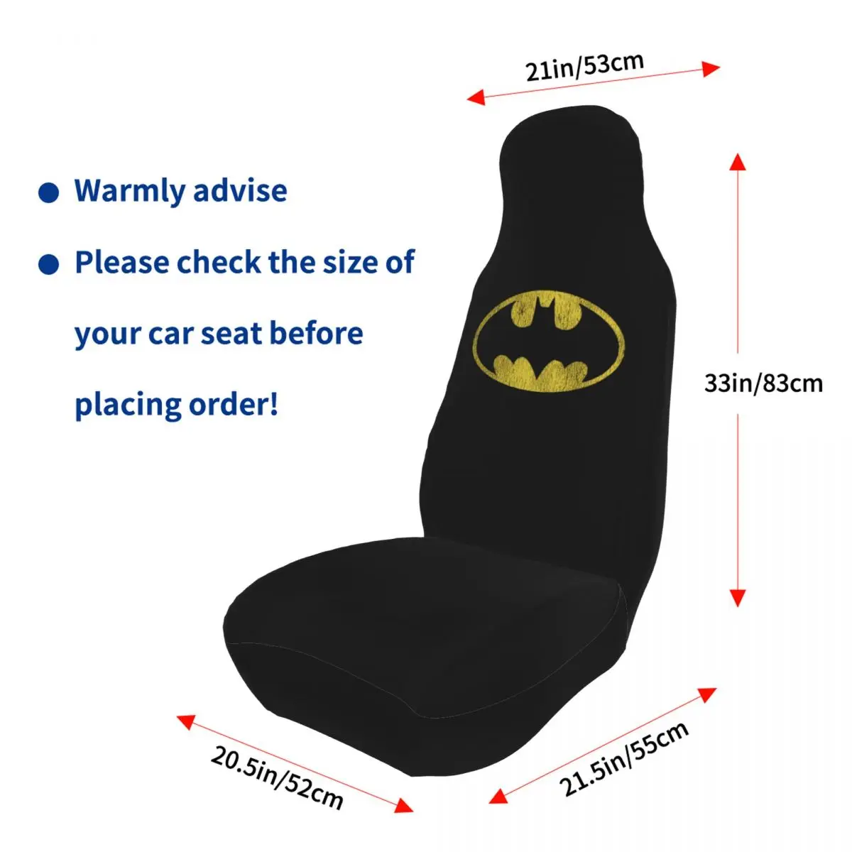 Batmans Yellow Universal Car Seat Cover Protector Interior Accessories Suitable For All Kinds Car Seat Covers Car Accessories - view 6