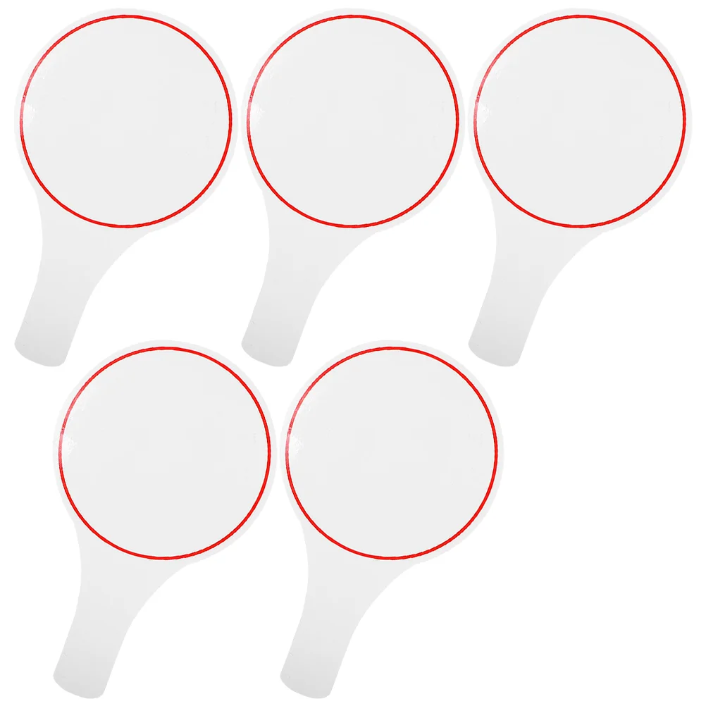 5 Pcs Dry Erase Answer Paddles Handheld White Scoreboard Small Boards Signed Picture Student