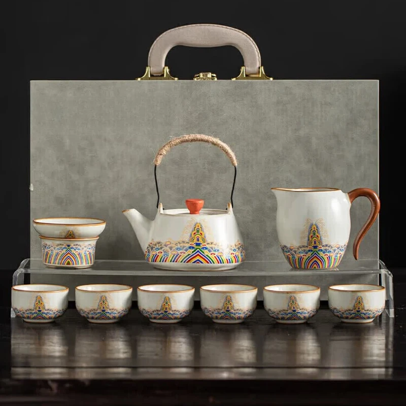 Kiln Kung Fu tea set, high-end new merchandise tea maker, full set of gift boxes, holiday gifts, housewarming gifts