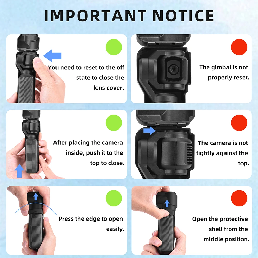 حافظة حماية كاملة من CoverJoy لهاتف DJI Osmo Pocket 3 غطاء Gimbal مضاد للخدش مع قفل آمن ملحقات كاميرا مقاومة للصدمات