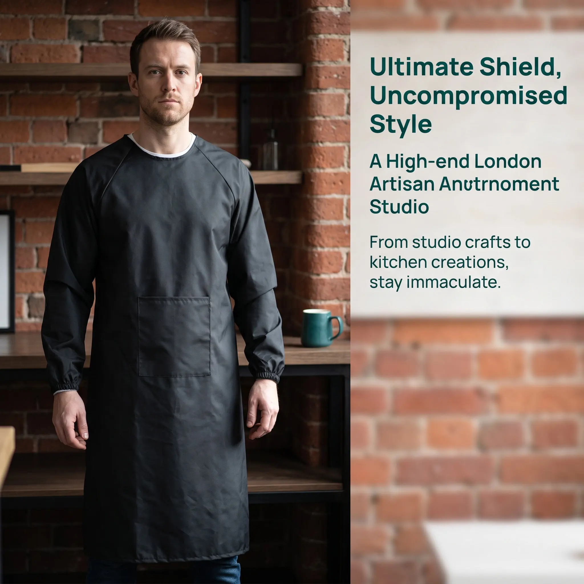 Waterproof Oilproof Sleeve Apron Kitchen Workwear Pockets Painting Overalls Men's Women's Cooking Smock Waterproof Overalls