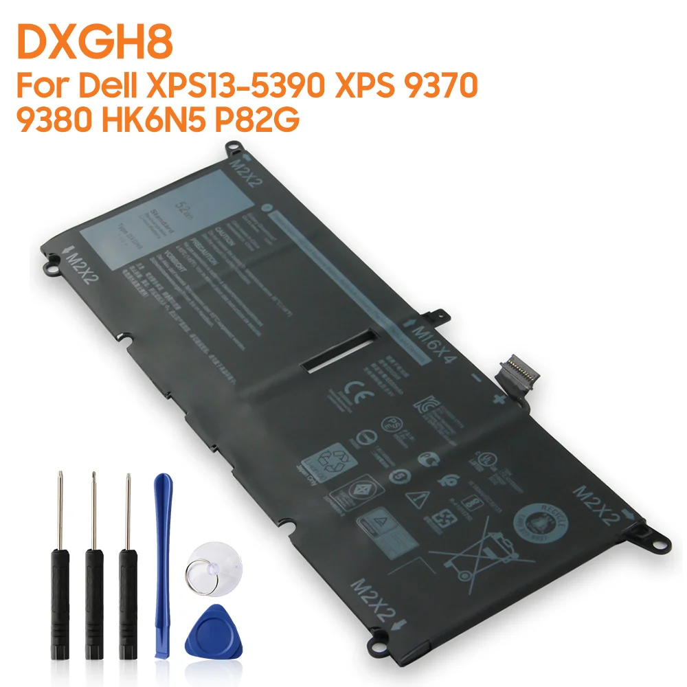 

Replacement Battery DXGH8 For Dell XPS13-5390 XPS 9370 9380 HK6N5 P82G Rechargeable New Battery 50Wh