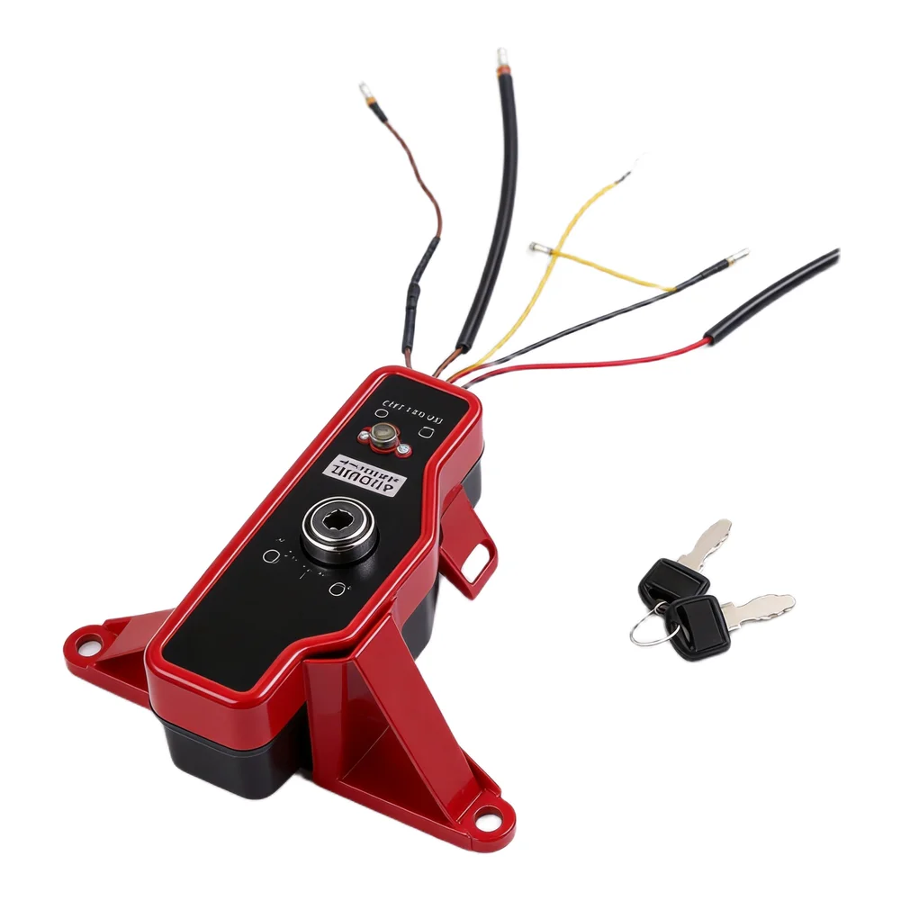 Engine Starter Ignition Switch For Generators Metal And Plastic Construction Includes 2 Keys For GX390 20.5 X 7 Cm