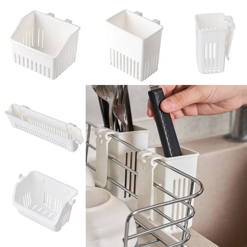 Kitchen Cutlery Storage Racks Plastic Chopsticks Holder Wall Hanging Cutlery Drainage Basket Storage Box
