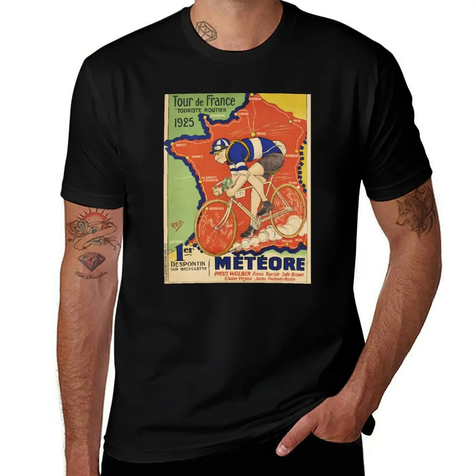 tour de france 1925 vintage T-Shirt t shirts for man pack cotton man t shirt summer T-shirt