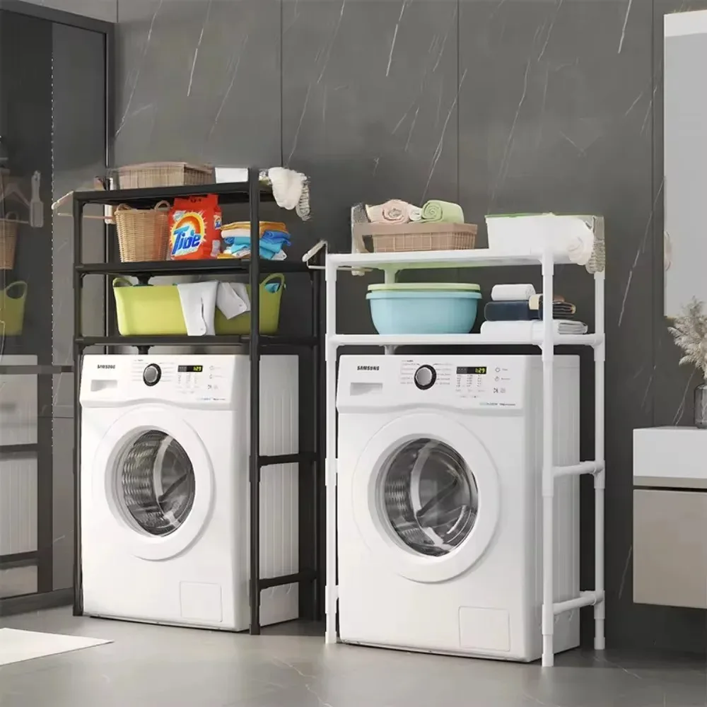 Toilet Storage Rack Over The Washing Machine Shelf Floor Standing Multi-layer Free Punching Shelves Bathroom Organizer Racks