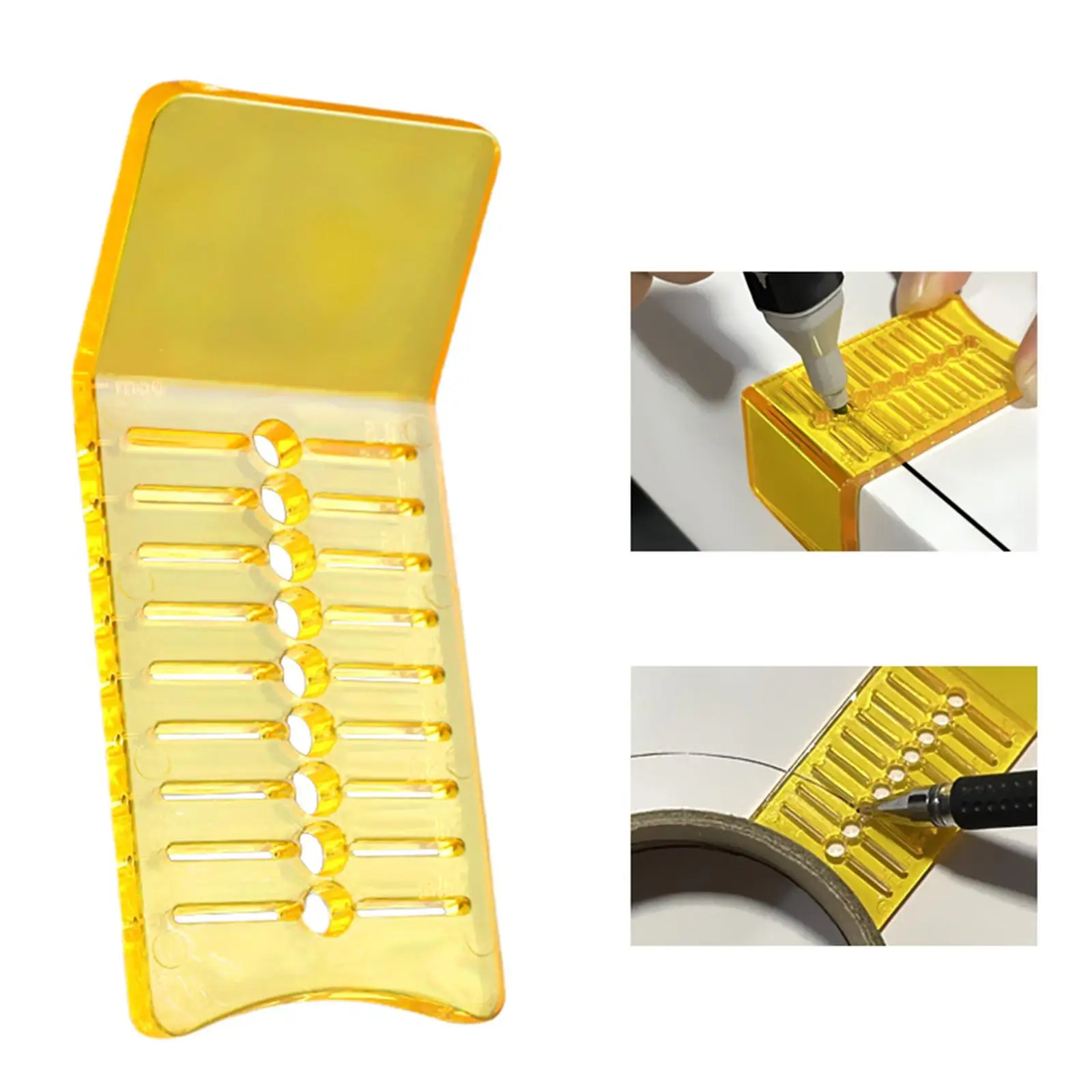 Efficient Car Vinyl Wrap Measuring Tool PP Material Squeegee Accurate Film Cutting Guide for Decal Application
