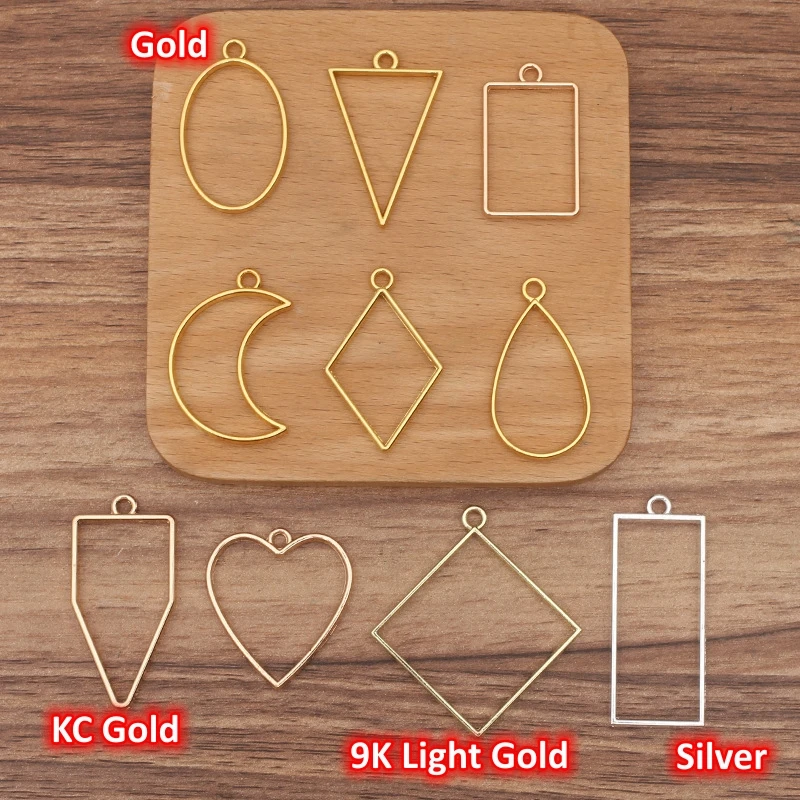 BoYuTe (50 Pieces/Lot) Alloy Pendant Bezel Tray Frame Materials Handmade Diy Jewelry Accessories