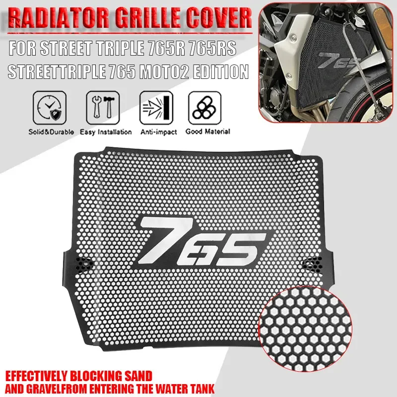 

For Triumph Street Triple 765 2023-2024Motorcycle Radiator Grille Guard Cover for Street Triple 765R 765S 765RS Accessories