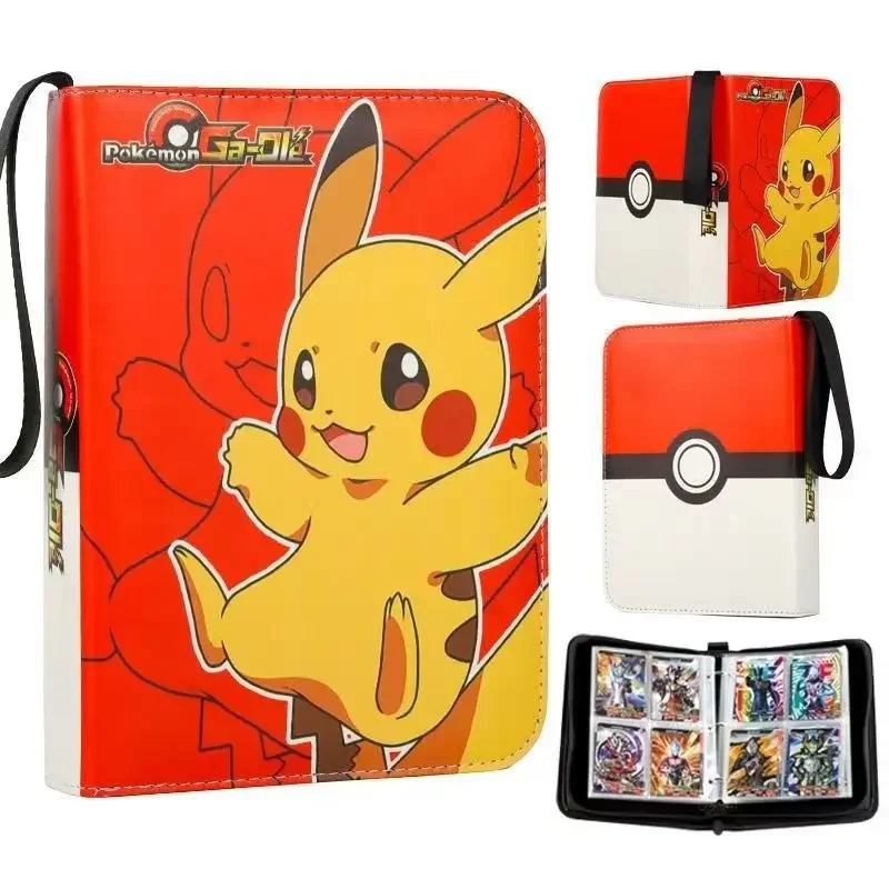 400PCS Card Album Binder Photocard PU Zipper Photo Album Carte Holder Toys Collection Folder Letters Pokemones Cards\' Hobby