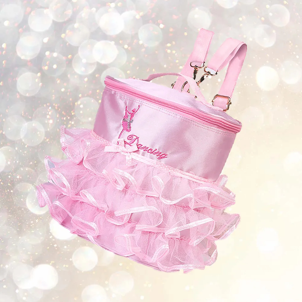 

Рюкзак для танцев для девочек, сумка для балета с вышитым рисунком танцующей девушки, большая вместимость, регулируемый плечевой ремень, легкий, для балерины