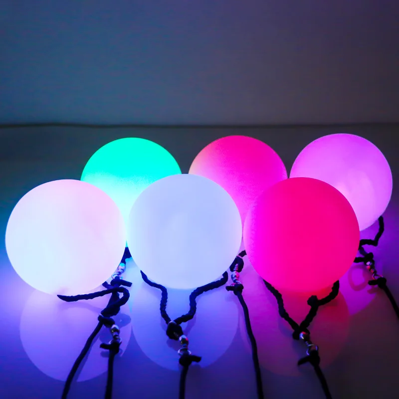 Buikdansballen RGB Glow LED POI Gegooid Ballen voor Stage Performance Hand Props Accessoires Nachtshow Feestartikelen Geschenken