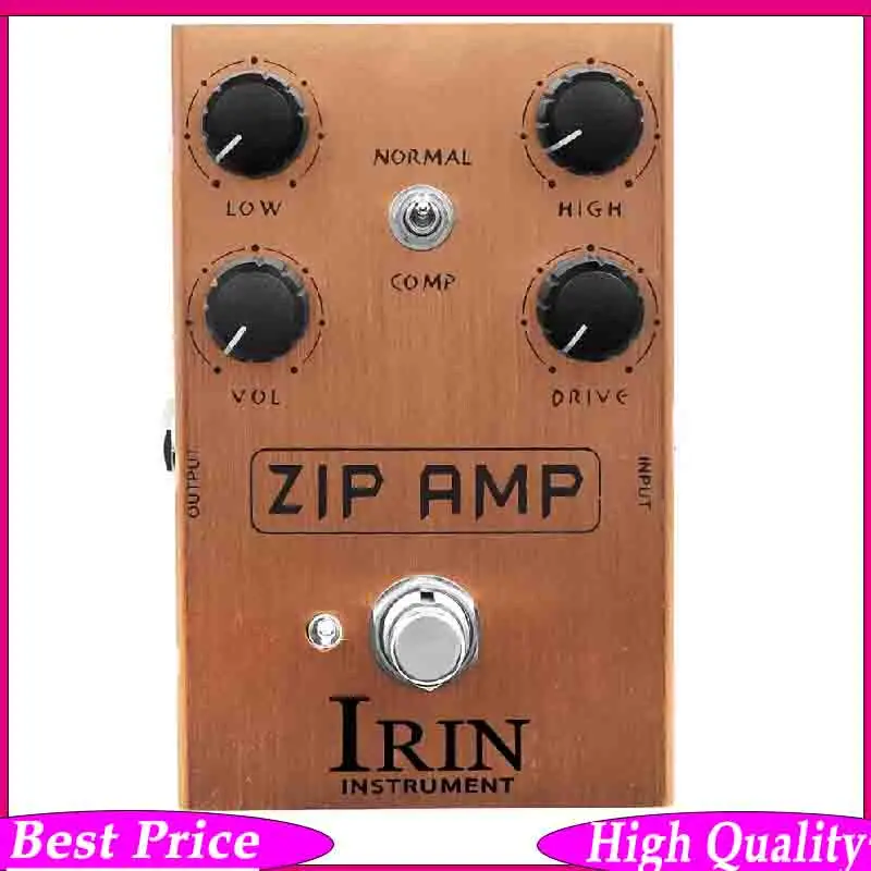 

Гитарная педаль эффектов ZIP AMP Compression Overdrive: динамический сустейнер и ламповый драйв. Компактный процессор для электрогитары.