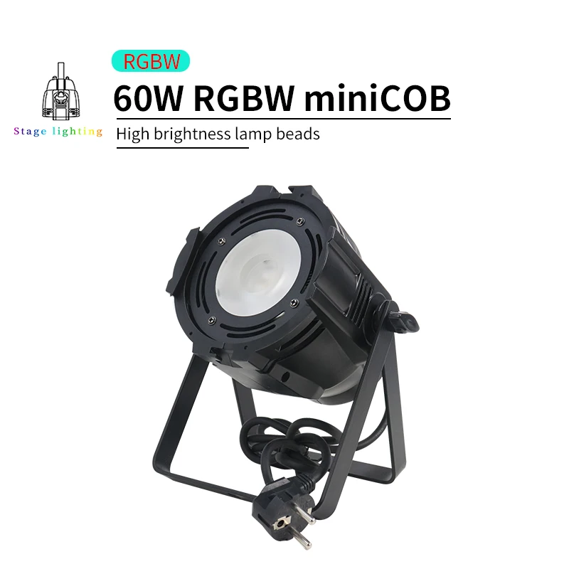 60 Вт мини алюминиевая фонарь COB RGBW DMX512, сценическое освещение для диджея, сценическое представление, домашнее ежедневное освещение для дискотеки, освещение для бара и клуба