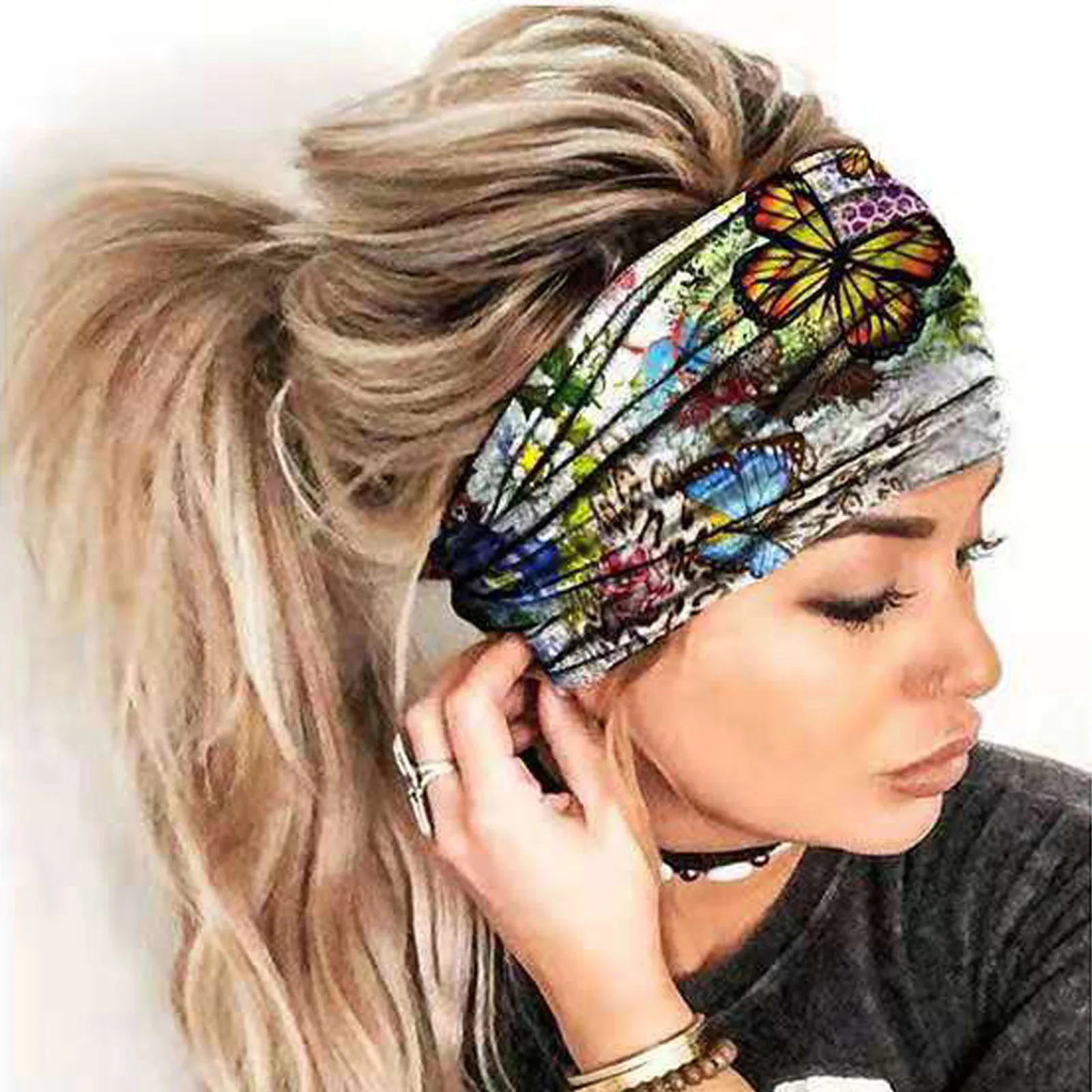 Flippy Headband Headband Women Bandana Elastic Print Band Wrap Headband Hair Head Headband Guys Headband Sports