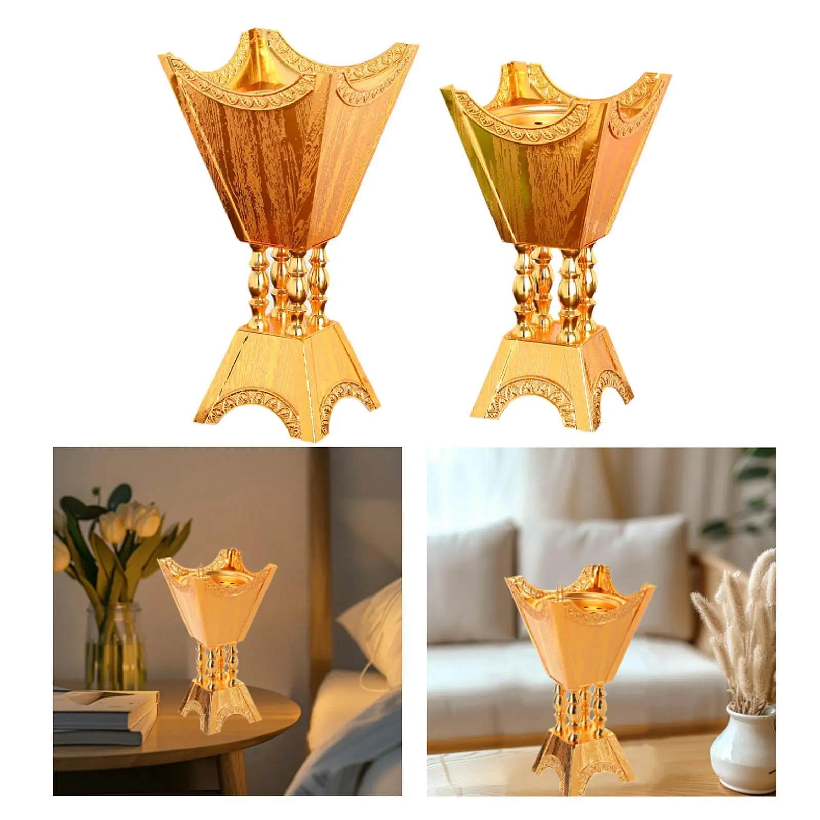 

Incense Burner Censer Table Centerpiece Gift Ornament Incense Stand Incense Holder for Office Indoor Living Room Bedroom Home