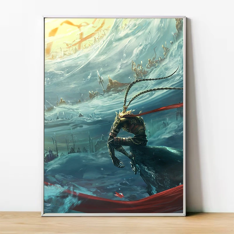 Black Myth: Wukong Game Poster Decorative Prints Wall Painting Aesthetic Room Decoration Home Decorations Canvas Posters Decor