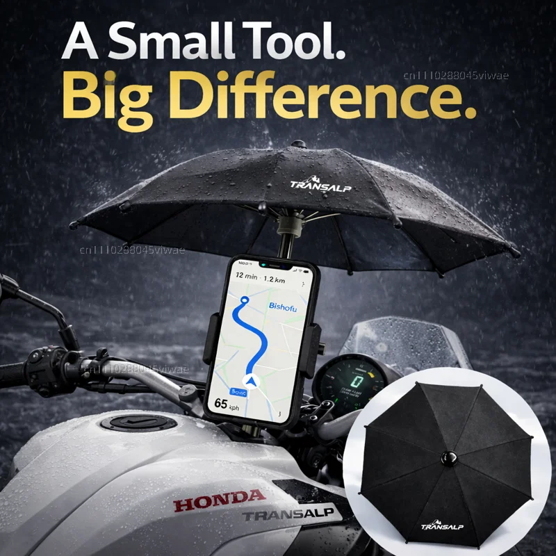 

Держатель для телефона и зонта для мотоцикла Honda TRANSALP, водонепроницаемый, солнцезащитный, антибликовый, дождезащитный, крепление на руль для GPS.