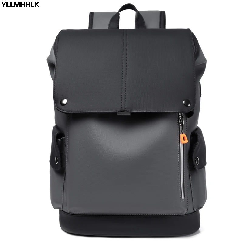 Waterproof PU Leather Men's Business Laptop Backpack, Minimalist Large Capacity Multi-function Commute Bag 2026