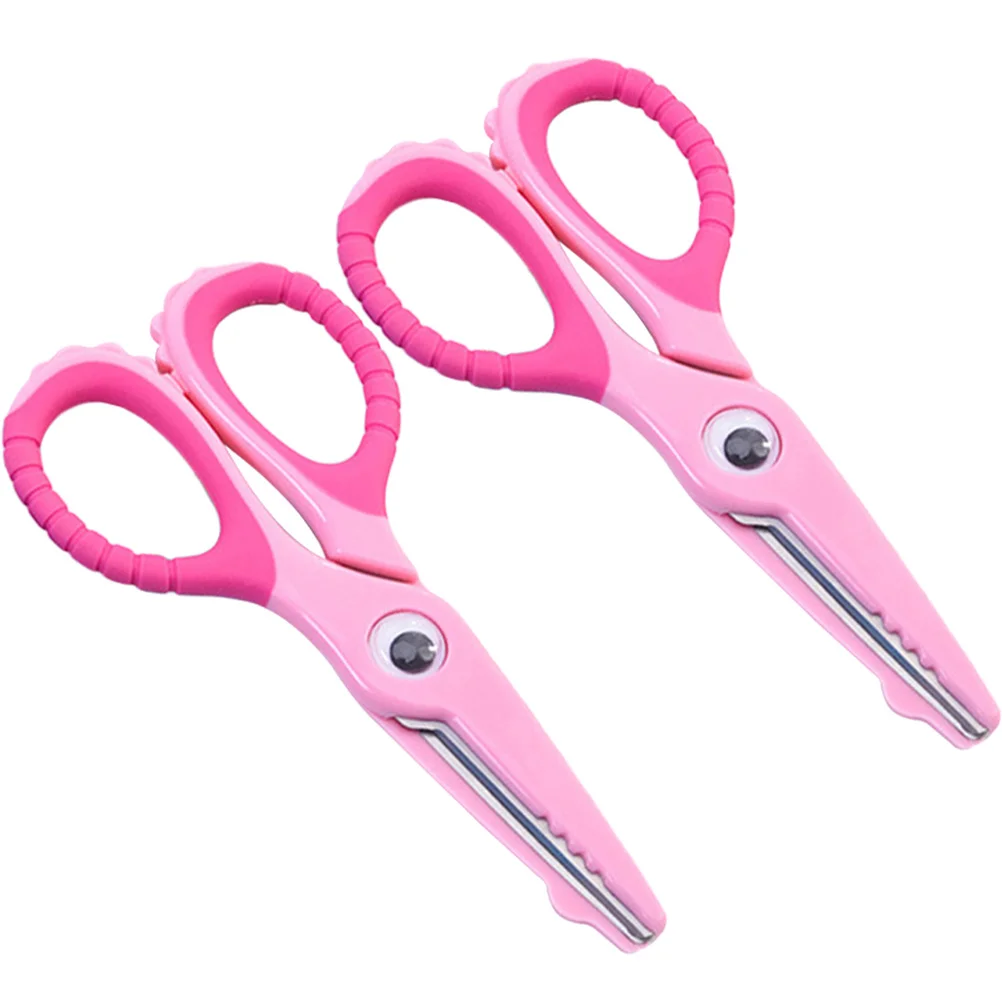 2Pcs Small Round Head Scissors Lightweight Safety Scissors for Kids 2-12 Years Suitable for Paper Photos Craft Making and School