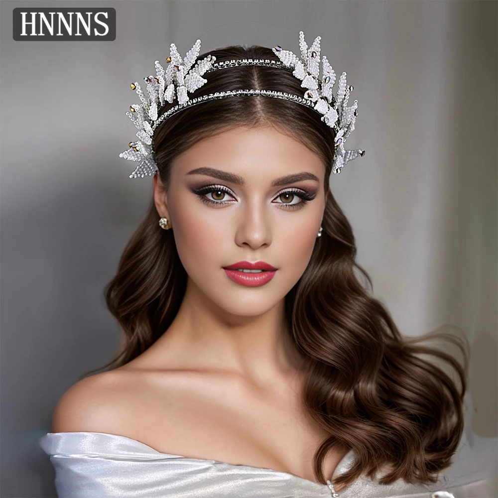 

TOPQUEEN Beautiful Bridal Wedding Headbands Handmade Bead Weaving Exquisite Leaves Ladies' Banquet Party Hair Accessories YXA142