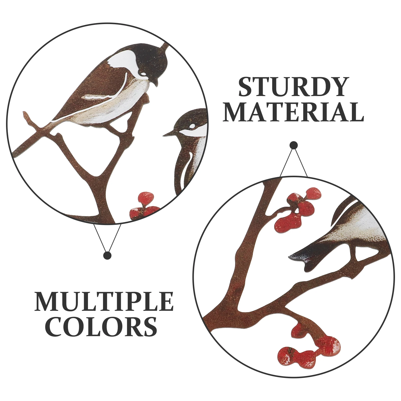 

Metal Bird Pendant Birds on Branches Decoration House Sculpture Garden Statues Iron