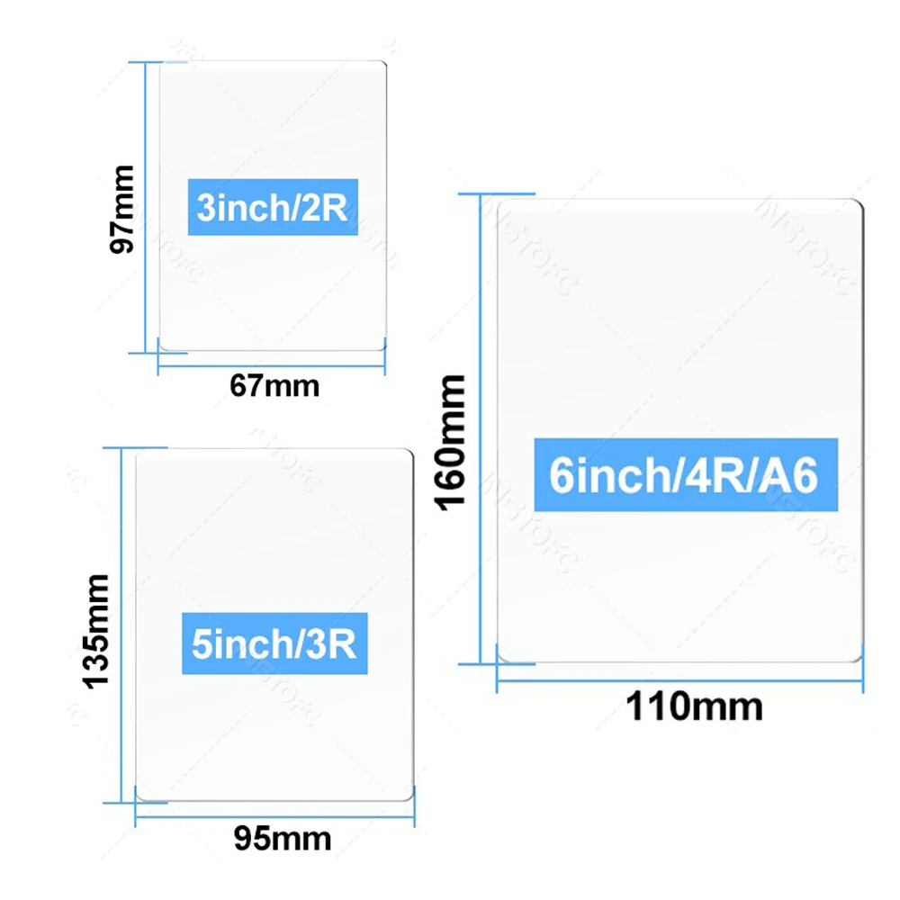 100 ورقة 80Mic فيلم الترقق 3R 4R 5R 3/5/6/بوصة PET EVA فيلم بلاستيكي واضح للصور/الملفات/البطاقة/القيمة