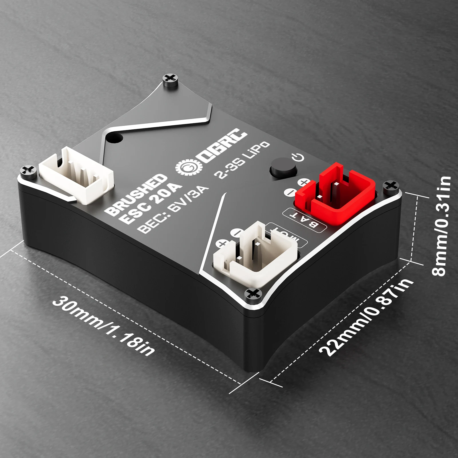 OGRC 20A Brushed ESC for 1/24 Axial SCX24 RC Crawler Upgrade Parts