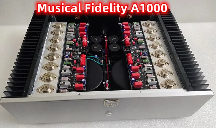 NEW 50W*2 Reference Musical Fidelity A1000 Class A Power Amplifier ON Transistor MJ15024 25 High Power HIFI Amplifier Audio