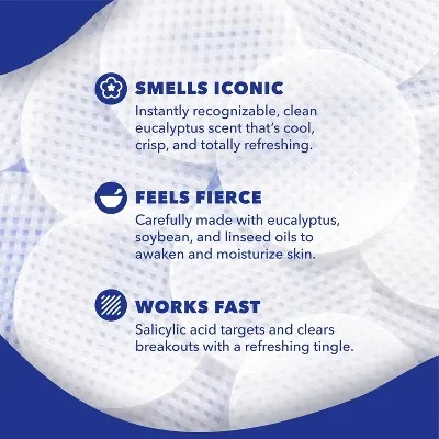 Ultimate Clear Anti Blemish Pads - Eucalyptus - 90ct for Daily Skin Care and Blemish Care view 6