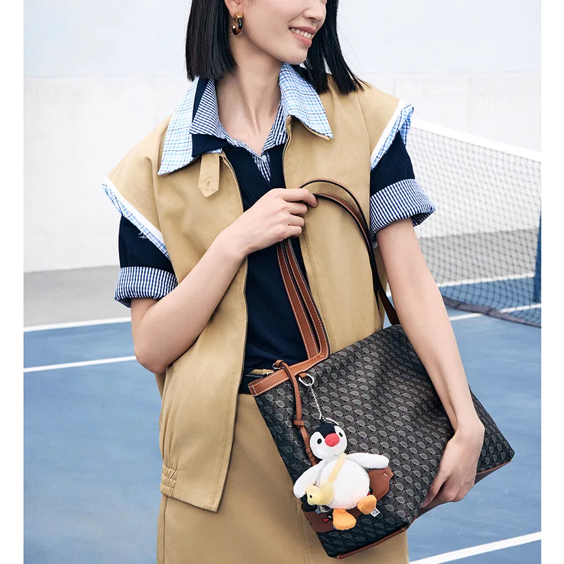 DISSONA Tote Bag Women's Lucky Pouch Shoulder Bag Crossbody Bag Travel Commuter Tote Handbag Trendy Diamond Quilted