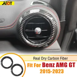 AFDT For Benz AMG GT Interior Carbon Fiber Dashboard Air Outlet Vent Ring Cover GTS GTR C190 R190 2015-2018 2019-2023