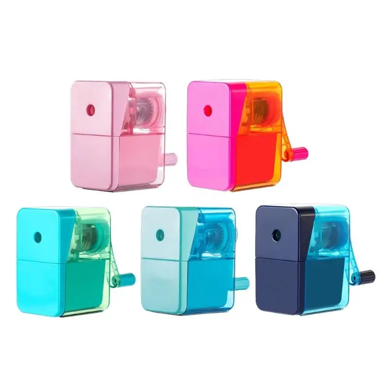 

Children Pencil Sharpener with Container Manual Sharpener Automatic Feeding In Dropship