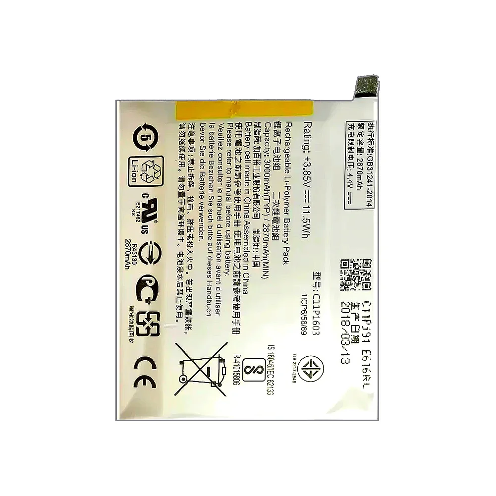 C11P1603  Battery for Asus ZenFone 3 Deluxe 5.5 ZS550KL ZS550 M630 Deluxe 5.7inch Z016D ZS570KL Batteries