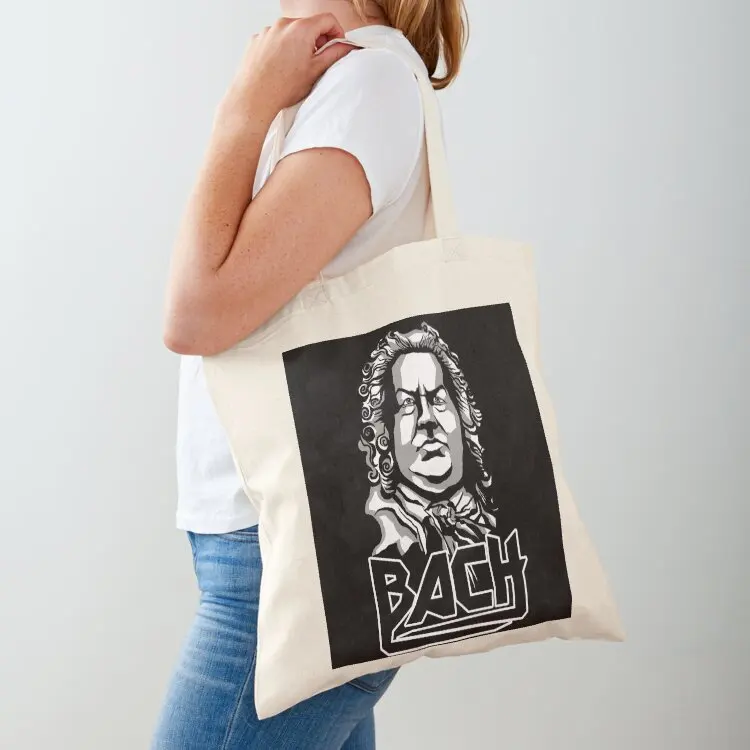 Metal Bach (black, white & grey) Tote Bag Woman shopper bag hand bag canvas tote bags Shopper handbag