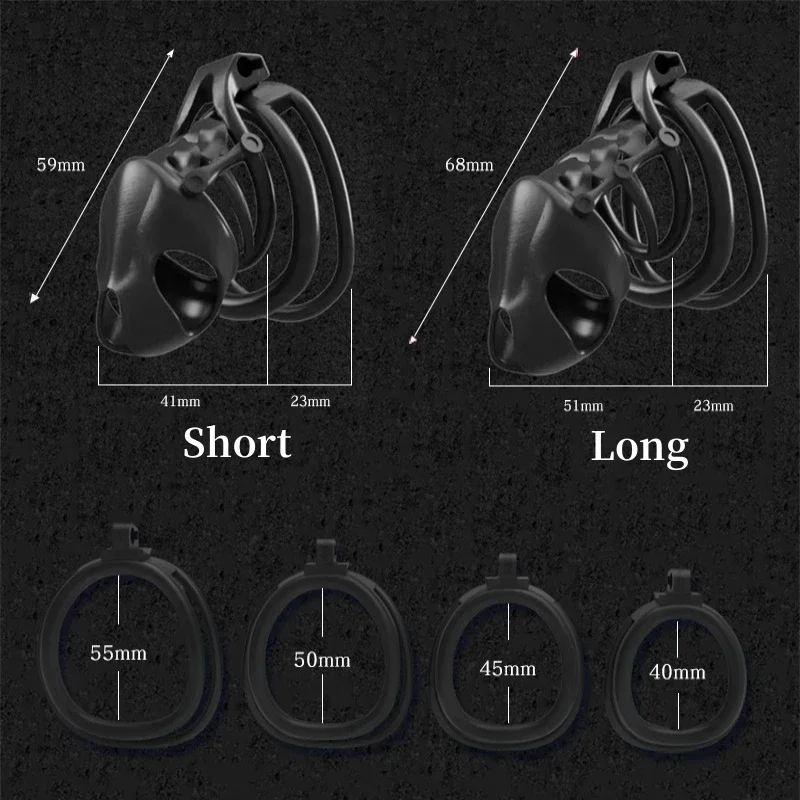 2024 New Double Stacked Ring Chastity Cage Male Cock Cage Penis Lock Anti-Cheating Restraints Abstinence Adult Erotic Products18