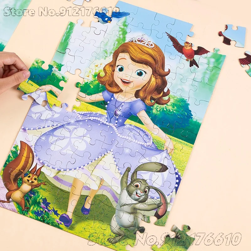 

Princess Sophia Puzzles Nursery Cartoon 300 Pieces Jigsaw Puzzles Boys and Girls Decompress Puzzles Educational Toys Gifts