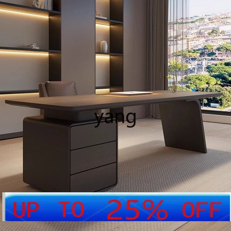 LTT minimalist desk light luxury modern solid wood study double home living room boss office senior computer desk