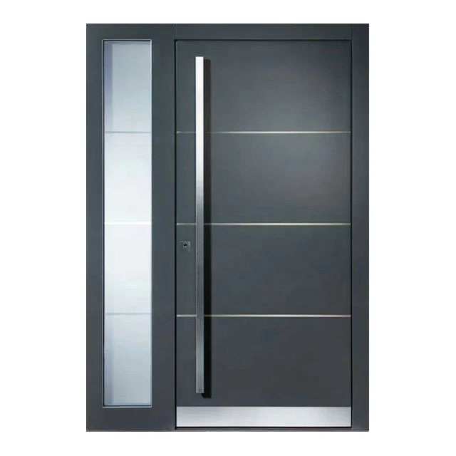 

Windproof entry door Aluminum frame panel Bulletproof and anti-theft door